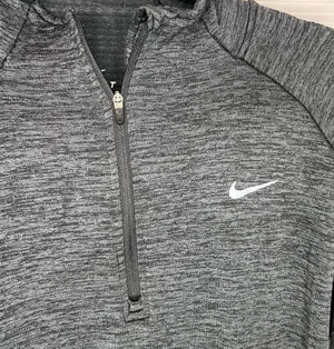 Women Nike Gray Quarter-Zip Pullover thumbnail 2