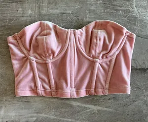 Adika Velvet Bustier Crop Top thumbnail 1