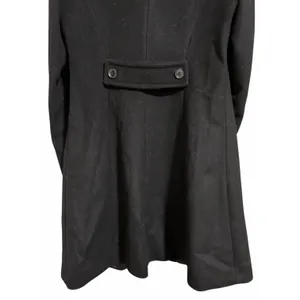 Lauren Ralph Lauren‎ Faux-Fur-Collar Wool Blend Coat Black Women's Size 4 thumbnail 6