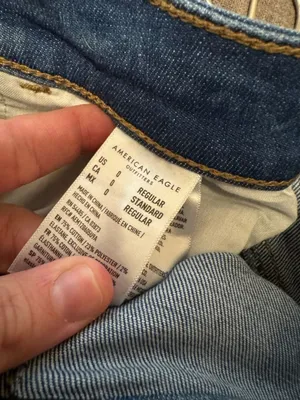 American Eagle Outfitters Ripped Dark Blue Skinny Jeans thumbnail 3