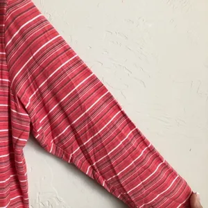 Columbia Orange Striped Deep Scoop Neck Outdoor Casual Performance Top‎ thumbnail 3