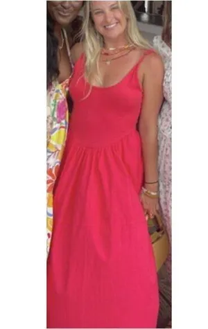 FREE PEOPLE Dylan Midi Dress in Pink Size X-Small thumbnail 1