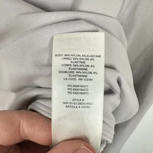 Babaton Light Grey Long Sleeve Bodysuit‎ Form Fitting Slimming Sweetheart thumbnail 3