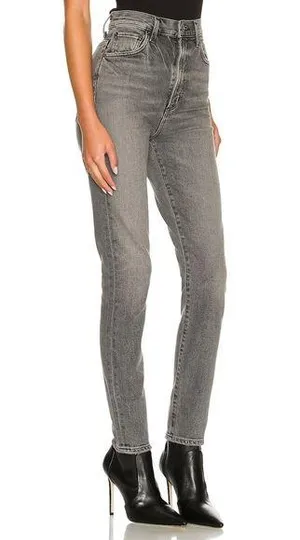 AGOLDE Pinch Waist Skinny Jeans 26 Interlude Black Grey thumbnail 1
