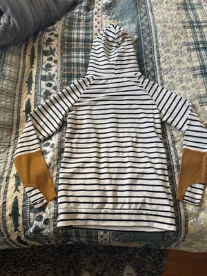 Stripped hooded shirt Multiple thumbnail 2