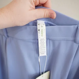 Halara High Waisted Wide Leg Pleated Trousers Periwinkle Blue Size L Regular NWT thumbnail 7