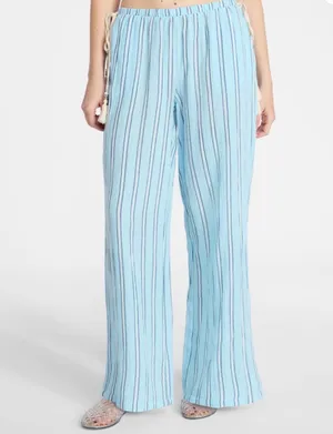 No Boundaries Cotton gauze side tie beach pants thumbnail 2