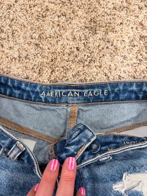 American Eagle Jean Shorts Mom Distressed thumbnail 3