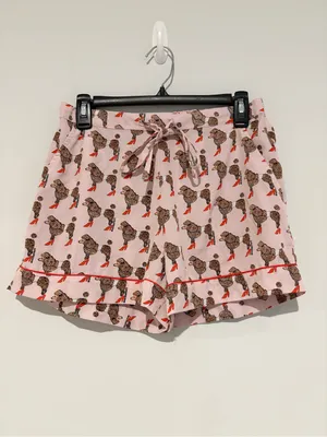Bouffants & Broken Hearts Anthro Poodle heels‎ Pajama Shorts pink Size SMALL thumbnail 2