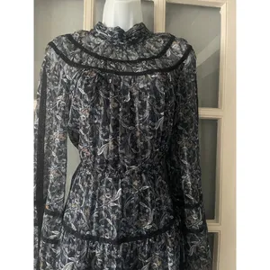 VERONICA BEARD Rahla Crochet-Trimmed Paisley Metallic Mini Dress thumbnail 10