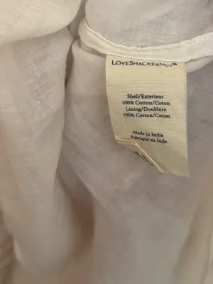 LoveShackFancy Natasha Mini Dress Size Medium Vanilla Foam Pink Floral Ruffle thumbnail 8