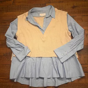 Anthropologie‎ Twofer Sweater Knit Blouse thumbnail 2
