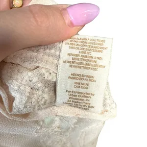 Free‎ People Pale Pink Beaded Sheer Tank Top Size XS thumbnail 10
