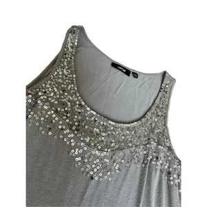 Apt 9 gray silver sequin tank top size thumbnail 2