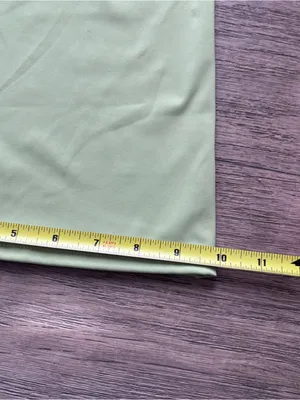 AHQ Green Nylon Activewear Flare Leggings w/ Crisscross Waist & Pockets Sporty L thumbnail 9