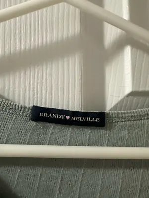 Brandy Melville Sage Green Zelly Top thumbnail 3