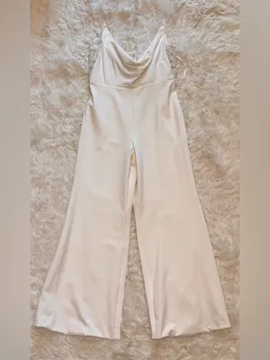 NEW SACHIN & BABI Carrie Bridal Jumpsuit In Cream sz 14 thumbnail 3