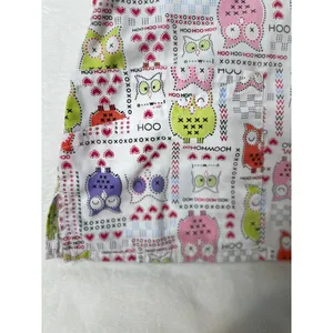 Dickies Womens Owl Print Scrub Top White Multicolor V-Neck Short Sleeve XL thumbnail 8