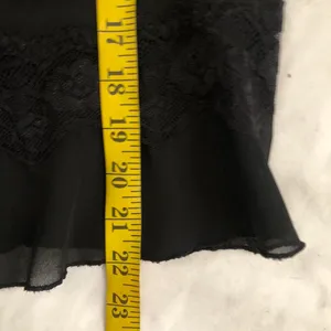 Whimsygoth gothic grunge steampunk Black lace & ruffle button shirt blouse top long flare sleeves office siren core dark academia Y2K thumbnail 6