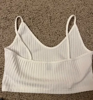 Cropped ribbed tank top White Size M thumbnail 2