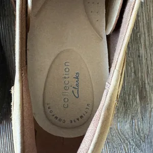 Clarks Collection Women’s 9.5 Leather Slip-Ons Roseville Dot Dark Tan New thumbnail 11