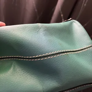 Kate Spade Blue Green with pink lining 3 compartment shoulder bag thumbnail 5
