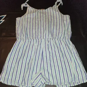 Vineyard Vines Womens Hope Bay‎ Striped Button Front Short Romper Large thumbnail 2