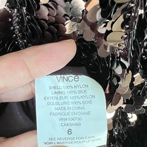 Vince Brown Sequin Shift Mini Dress Scoop Neck Racerback‎ Women’s Size 6 thumbnail 10