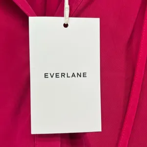 Everlane Tencel Gathered Maxi Dress L Pink Button Modest Oversized Quiet Luxury‎ thumbnail 15