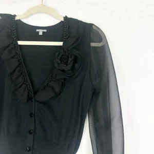 Vintage Charlotte Russe Y2K Top Small Whimsigoth Fairy Witchy Sheer Sleeve thumbnail 3