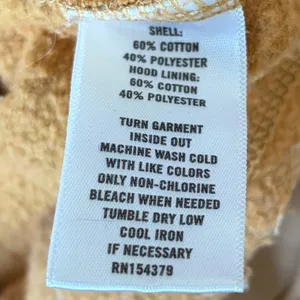 Aeropostale XS Orange Acid Wash Cropped Hoodie Raw‎ Hem Pullover Sweatshirt thumbnail 4