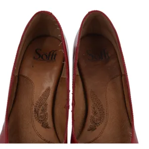 Söfft Red Patent Leather Round Toe Wood Heel Pumps Classic‎ Women's Shoes thumbnail 3
