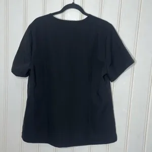 FIGS Technical Collection Black V-Neck Scrub Top Womens XL Short Sleeve 588 thumbnail 5
