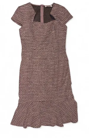 Grace Karin Pink Tweed Fit & Flare Dress thumbnail 1