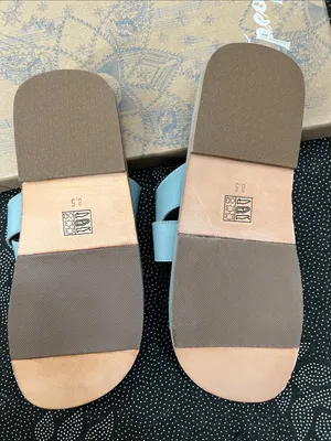 Free People Sloan Women's Buckle Slide Sandals in Light Blue Gray thumbnail 4