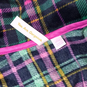 JOYSPUN soft plaid fleece style pajamas set size large with pockets thumbnail 3
