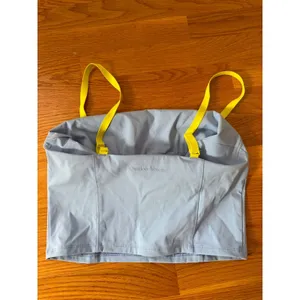 Outdoor Voices Move Free Tank Top Blue Neon Yellow Adjustable Straps Size M thumbnail 2