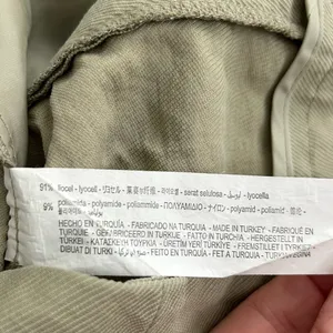 Zara High Rise Pleated Front Wide Leg Lyocell Light Sage Green Trouser Pants M thumbnail 5