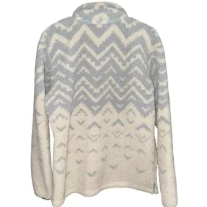 Victoria Secret Sherpa White Blue Jacket pink pull over 1/4 Zip Size XS thumbnail 2