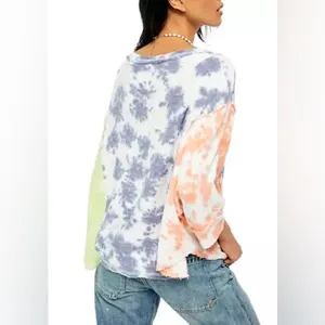 FREE PEOPLE We the Free Chasing the Sun Tie Dye Oversized Slouchy Tee Size XS thumbnail 4