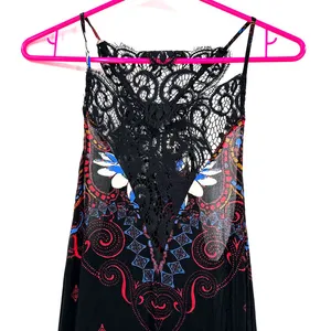 Intimately Free by Free‎ People size XS tank top with lace neck & trim black thumbnail 3
