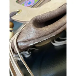 Bohemian Faux Leather & Tassels Beaded Backpack thumbnail 8
