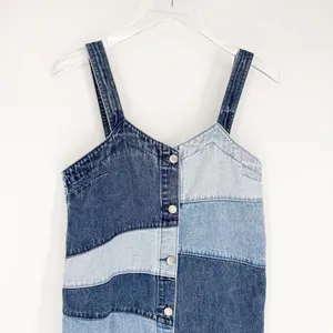 GAP‎ Patchwork Denim Mini Dress Women's XS Blue Casual thumbnail 4