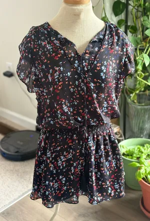 Parker Sheer Floral Print Dress thumbnail 1
