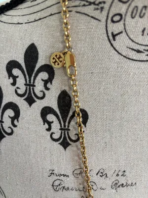 Tory Burch Gold Logo Long Necklace  thumbnail 7