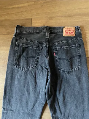 Levi's 94 Baggy Bootcut Jeans Washed Black Size 26X31 thumbnail 12