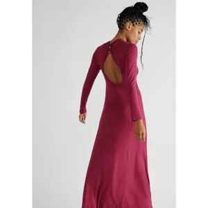 Free People Beach Night Out‎ Maxi Dress NWT Small Wine Red thumbnail 3