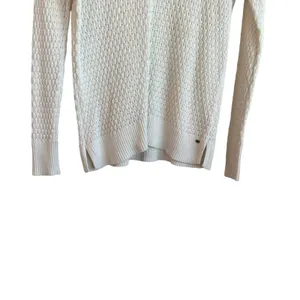 American Eagle Women Tunic Sweater M Ivory Large‎ Loop Open Knit Casual Neutral thumbnail 5