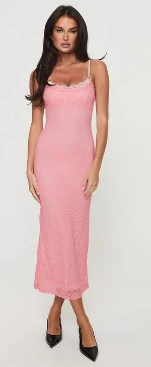 Princess Polly Pink Midi Dress thumbnail 1