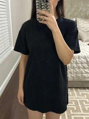 Forever 21 Black T Shirt Dress thumbnail 1